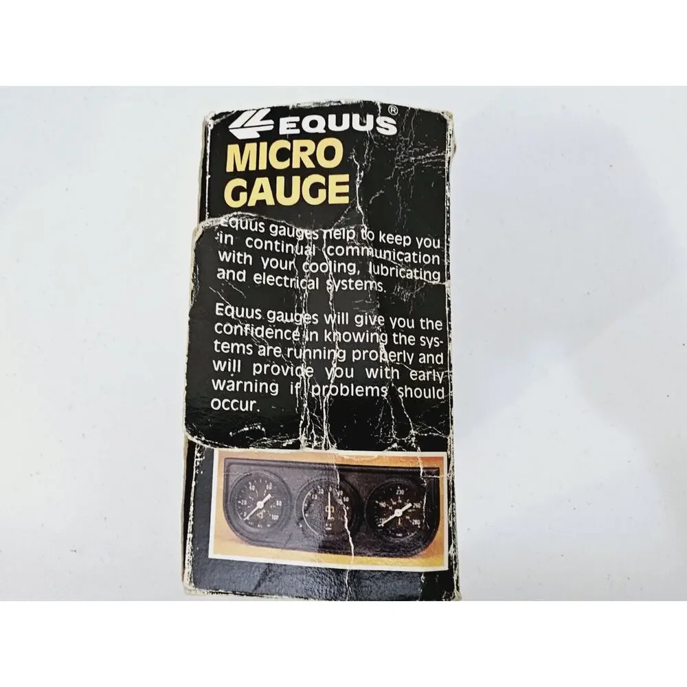 Equus Micro Gauge WM-260 AMMETER - WATER TEMP - PSI OIL PRESSURE Triple Gauge